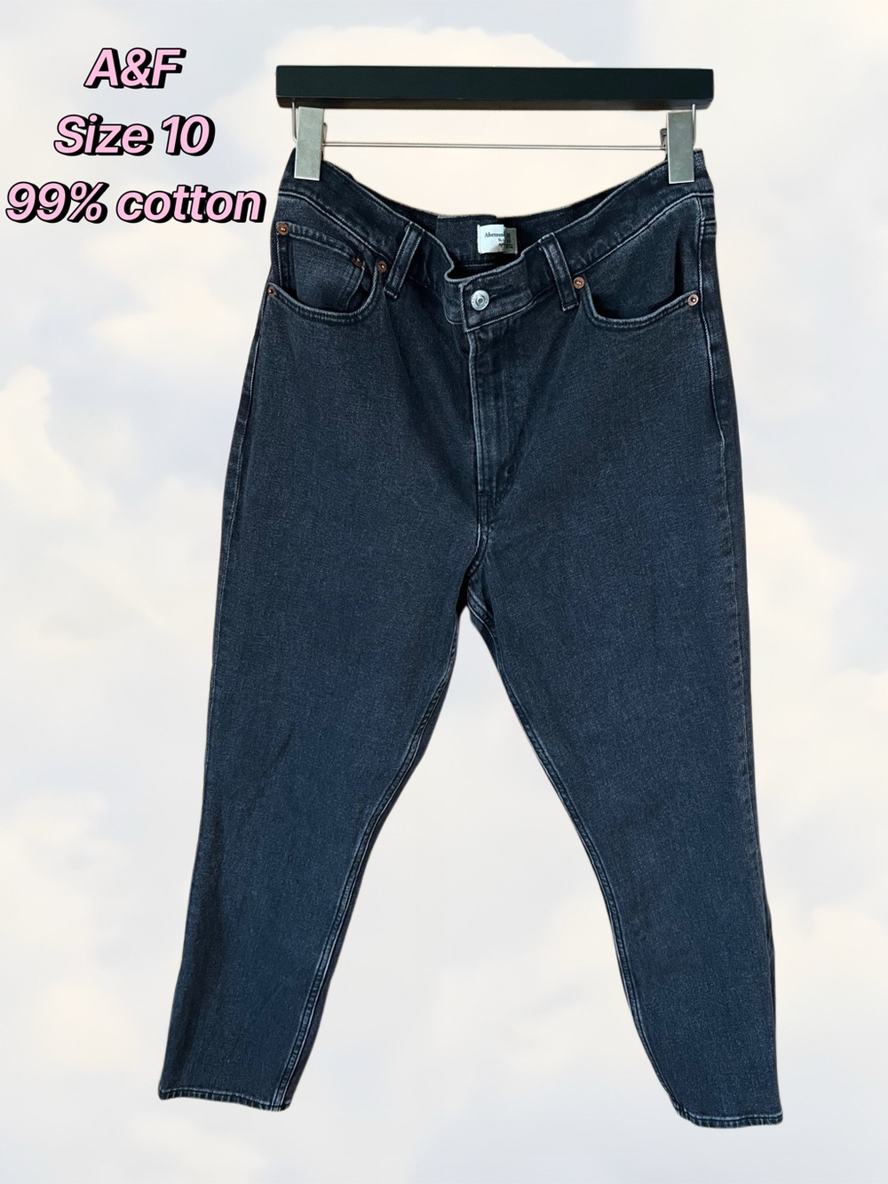 Abercrombie & Fitch Black The Skinny High Rise Jeans- Size 10